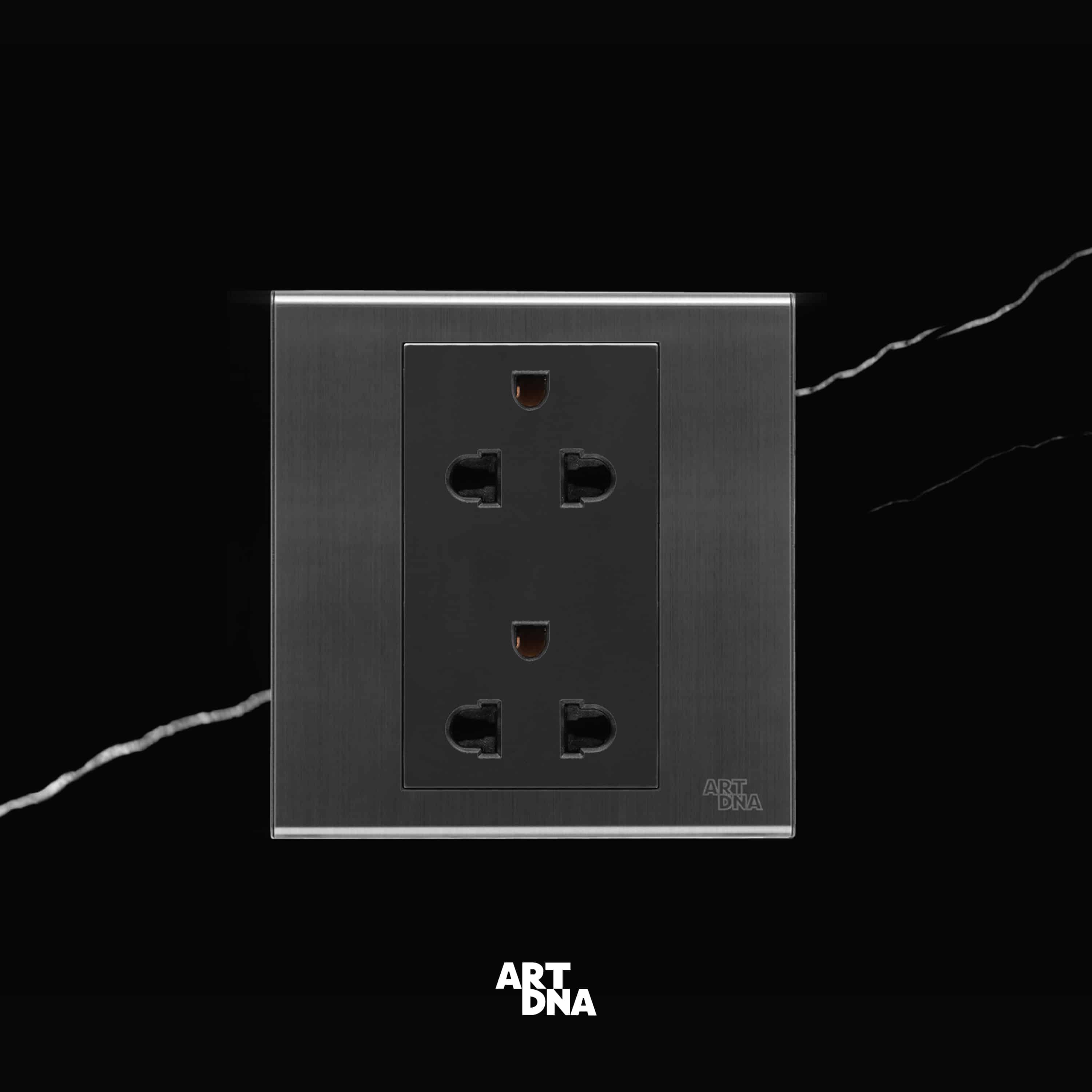 V23 FRAMELESS SERIES DOUBLE 3 PIN SOCKET